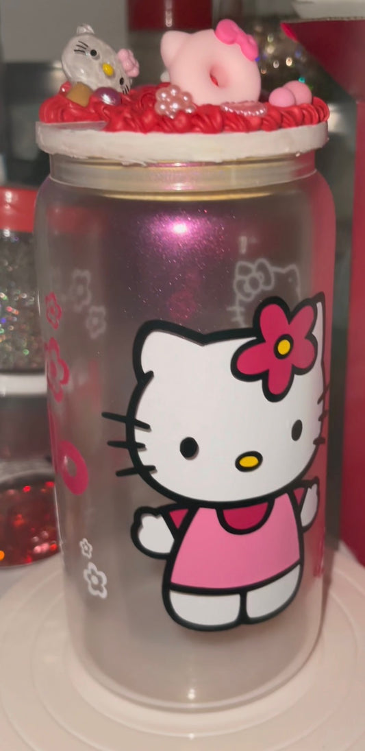 Glass Libby with topper (customizable)